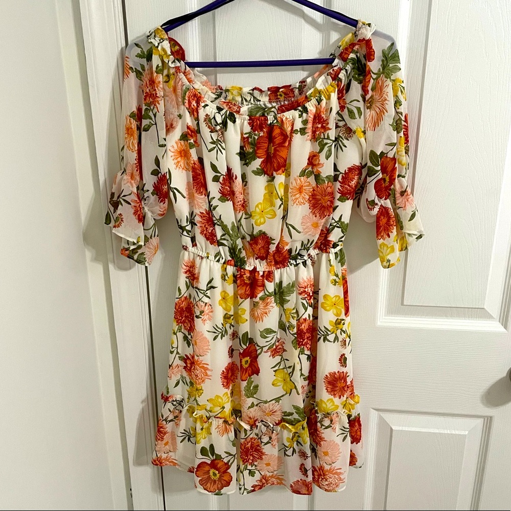 Off shoulder floral dress